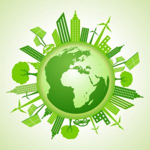 22221844 - eco earth with go green concept